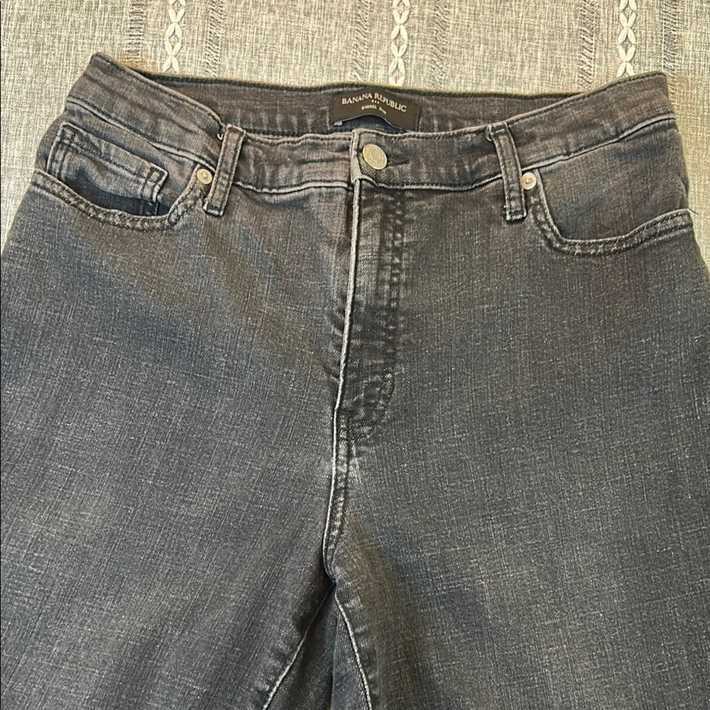 Banana Republic Gray High Rise Barrel Jeans